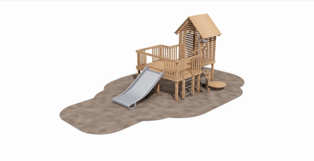 midori_12955 cabane bois toboggan