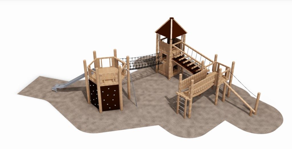 midori_11072 place de jeux en bois et toboggan