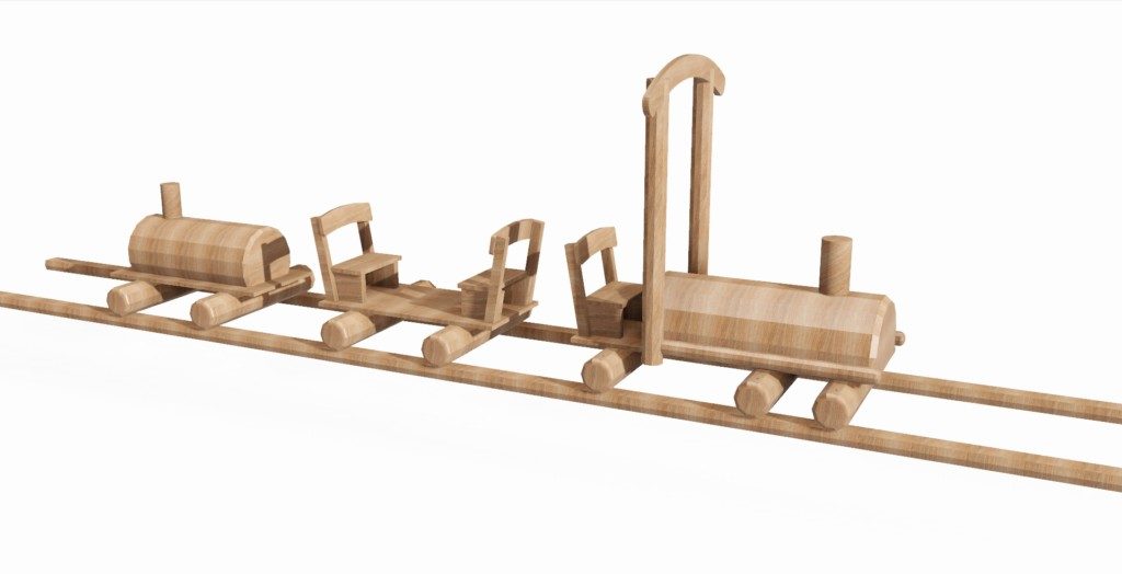 midori_11261 petit train et rails en bois