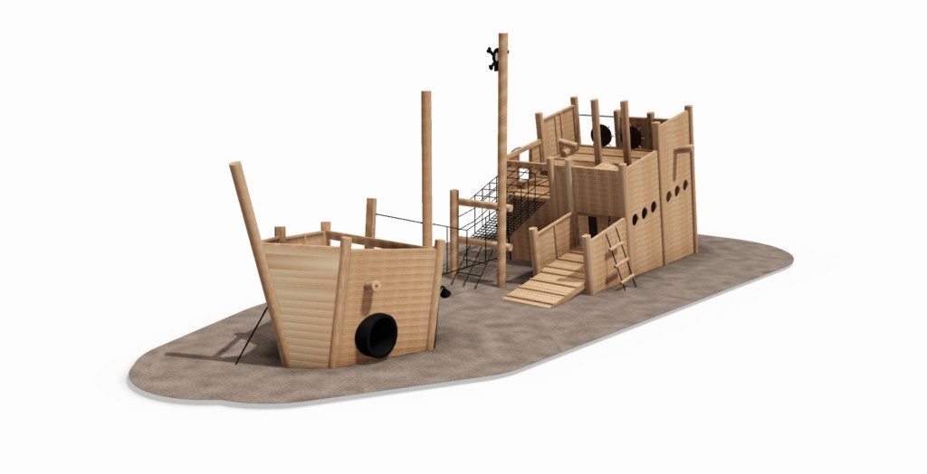 midori_12153 bateau échoué en bois