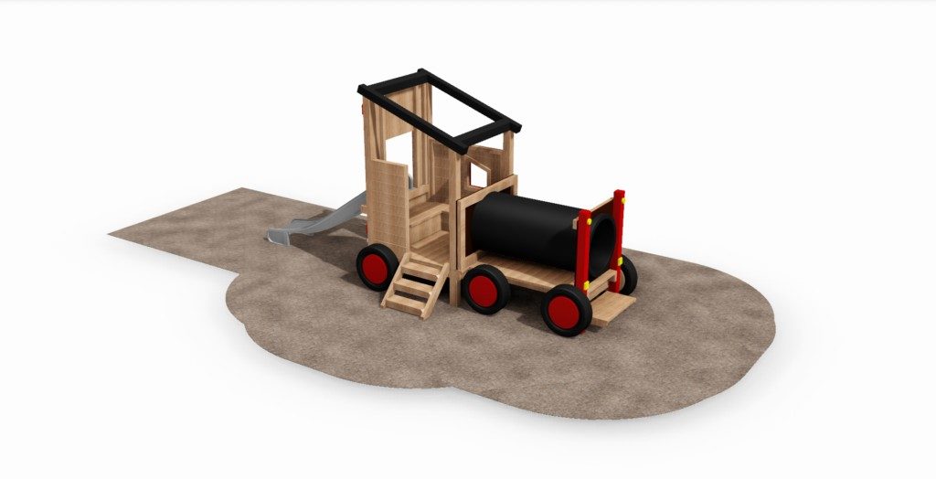 midori_tracteur bois et toboggan 12229