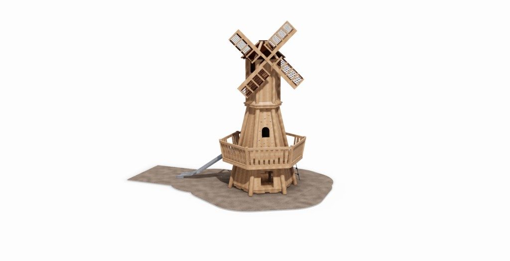 midori_12776 Moulin en bois et toboggan