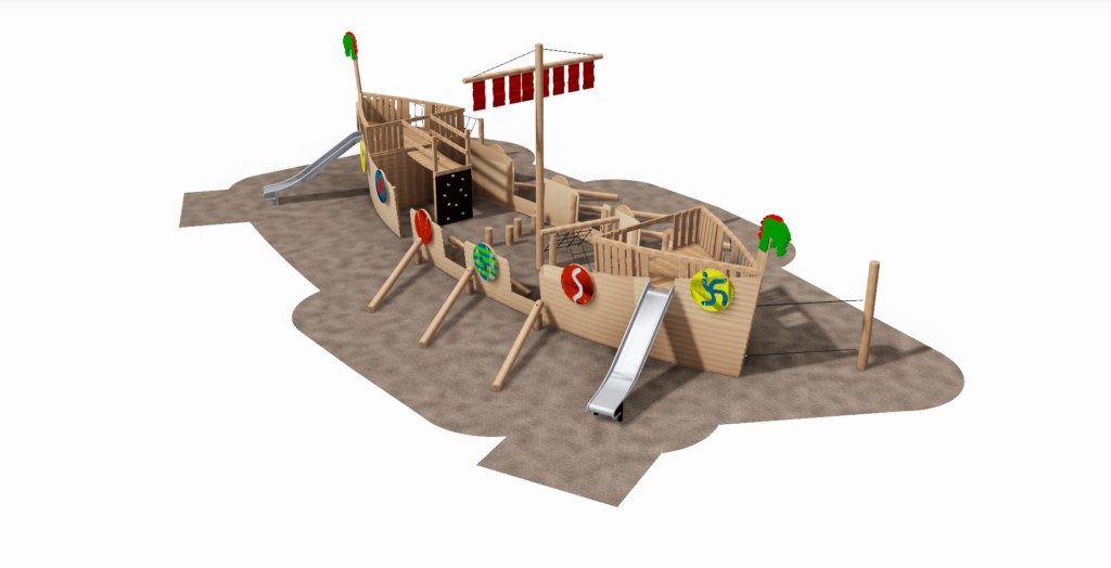 midori_51771 bateau de viking en bois