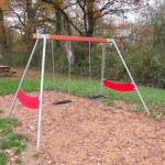 Balançoire AB2 sièges simples acier bois_Synchro