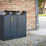 RAILA corbeille tri acier 2x30Lx50L