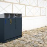 RAILA corbeille tri acier 2x30Lx50L