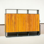 STADIUM Corbeille tri en bois 3x60L
