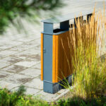 STADIUM Corbeille tri en bois 3x60L