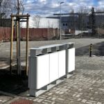 STADIUM corbeille tri en acier 3x60L