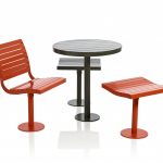 Parco armchair, taburett and table