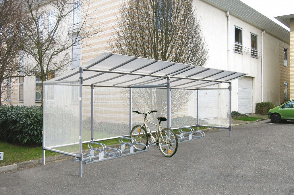 Abri vélo alu avec extension et bardage_PC
