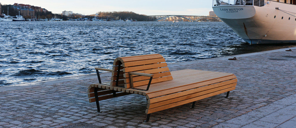 Riddarholmen banc en bois grande taille