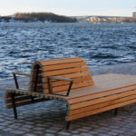 Riddarholmen banc en bois grande taille