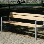 BERGA banc bois avec accoudoirs