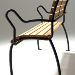 Access banc en bois accessible aux séniors