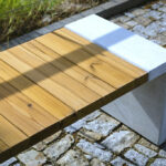 SIBELA banquette longue lames verticales