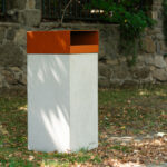 CASLA Corbeille béton couvercle 75L
