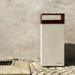 CASLA Corbeille béton couvercle 75L