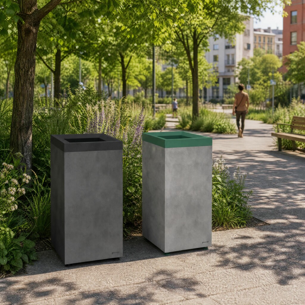 CASLA Corbeille béton simple 75L