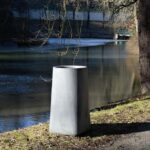 KOLN Corbeille béton simple 75L