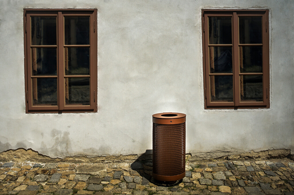 ROBUST Corbeille acier 60L