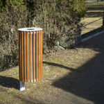 ZET Corbeille lames bois 45L