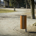 ZET Corbeille lames bois 45L